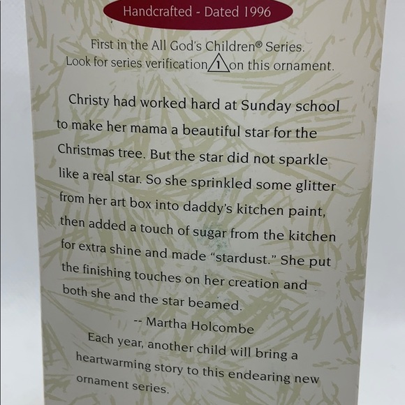 VNTG Hallmark Keepsake - Christy All Gods Children - Picture 4 of 4